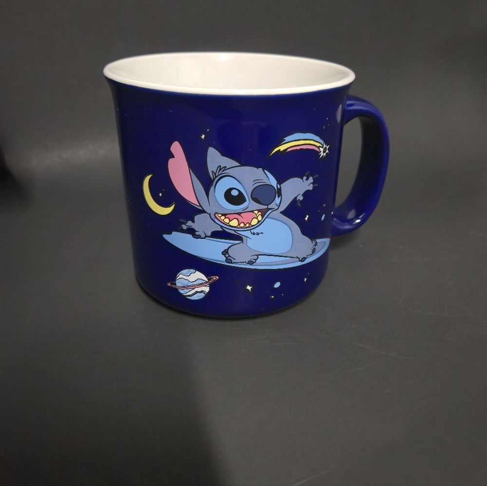 Disney Lilo & Stitch 20oz Coffee Mug  Space Surfer Universe Ceramic Cup Mug New